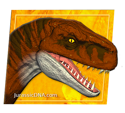 Atrociraptor Red - Jurassic World Diminion - Jurassic World Play DNA Scan Code JurassicDNA.com