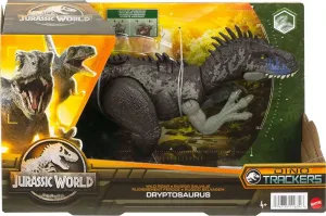 Dryptosaurus DNA Scan Code JurassicDNA.com Jurassic World Dino Trackers Dryptosaurus Wild Roar Box