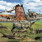 Dino Battles Tyrannosaurus Rex versus Spinosaurus - Dino Trackers - Jurassic World Play DNA Scan Code JurassicDNA.com
