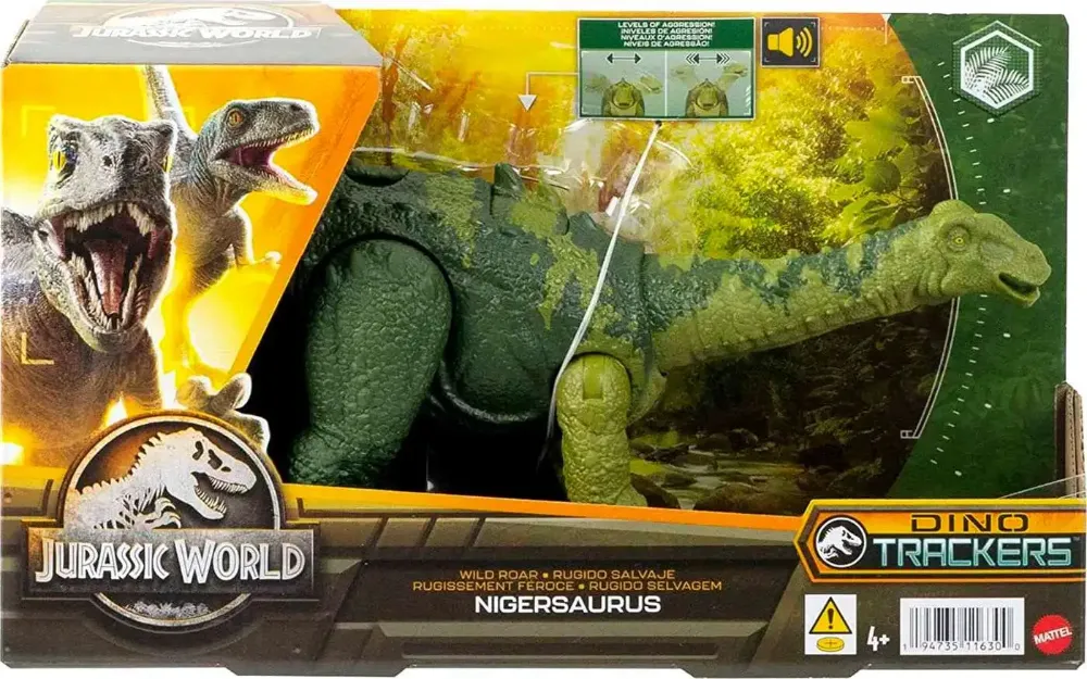 JurassicDNA.com Jurassic World Dino Trackers Nigersaurus Wild Roar Box