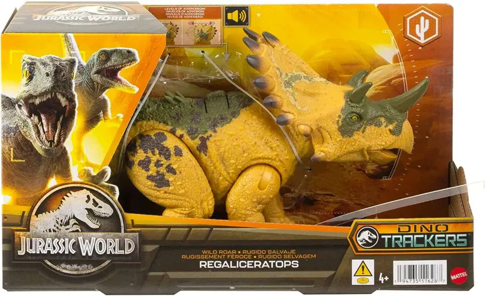 JurassicDNA.comJurassic World Dino Trackers Regaliceratops Wild Roar Box