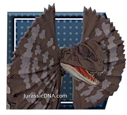 Dilophosaurus Blue - Dino Trackers - Jurassic World Play DNA Scan Code JurassicDNA.com