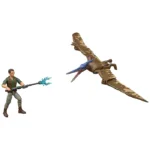 Pteranodon - Dr. Henry Loomis & Juvenile Pteranodon Play Set DNA Scan Code Jurassic World Rebirth Pteranodon & Dr Henry Loomis Play Set