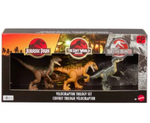 Jurassic World Survival Velociraptor trilogy set dinosaur toy DNA Scan Code