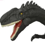 Jurassic World Rebirth Monolophosaurus Strike Attack dinosaur toy with authentic teeth DNA Scan Code