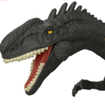 Jurassic World Rebirth Monolophosaurus Strike Attack dinosaur toy with authentic teeth DNA Scan Code