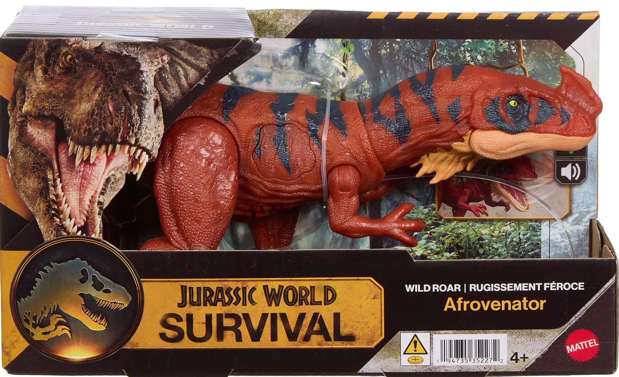 JurassicDNA.com Jurassic World Survival Afrovenator Wild Roar Box
