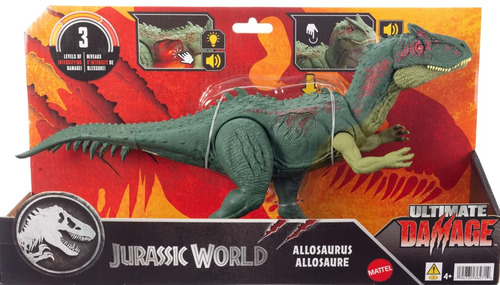 Jurassic World Survival Allosaurus Ultimate Damage dinosaur toy DNA Scan Code