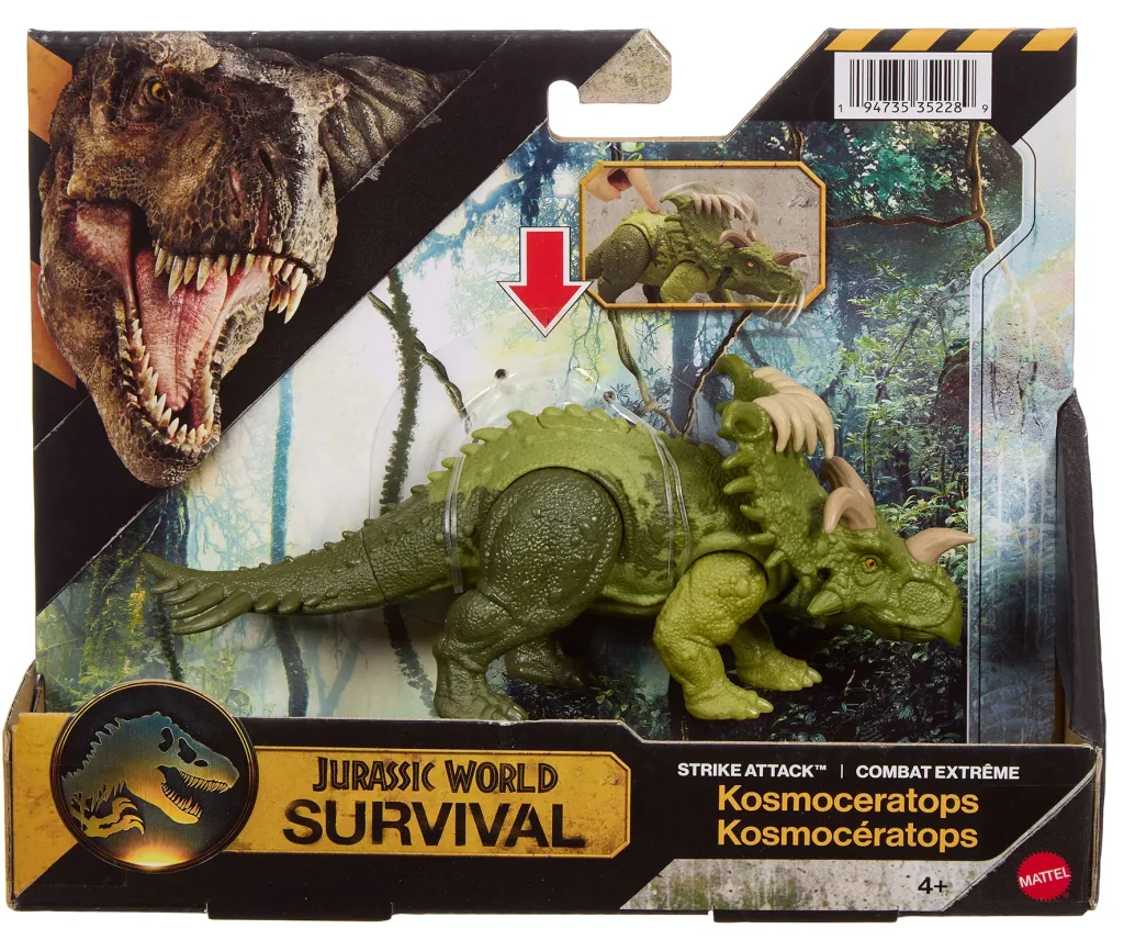 JurassicDNA.com Jurassic World Survival Kosmoceratops Strike Attack Box
