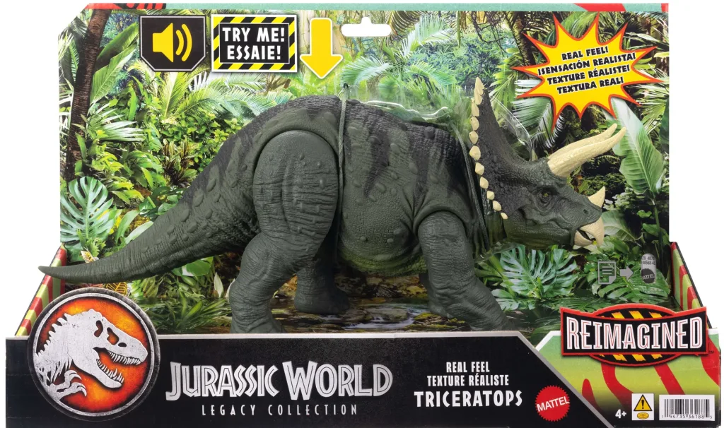 JurassicDNA.com Jurassic World Survival Triceratops Reimagined Real Feel Box