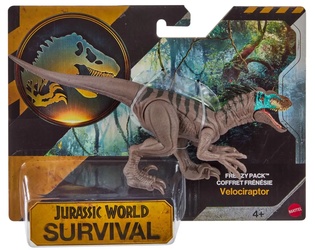 JurassicDNA.com Jurassic World Survival Velociraptor Sensory Damage Frenzy Pack Box