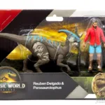 Parasaurolophus - Reuben Delgado Playset DNA Scan Code Jurassic World Rebirth Reuben Delgado & Parasaurolophus Play Set