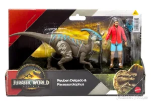 Jurassic World Rebirth Reuben Delgado & Parasaurolophus Play Set