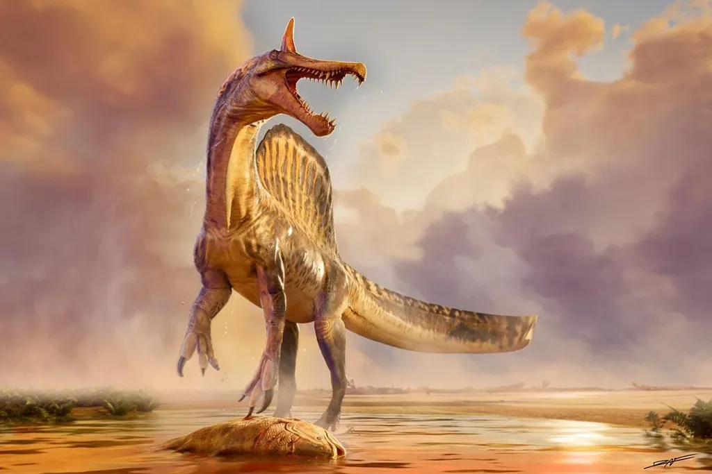 "Hell Heron": The Spinosaurus with a Colorful Secret DNA Scan Code Hell Heron Spinosaurus Mirabilis