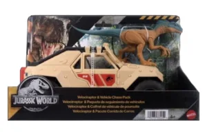 Jurassic World Survival Velciraptor & Vehicle Chase Pack