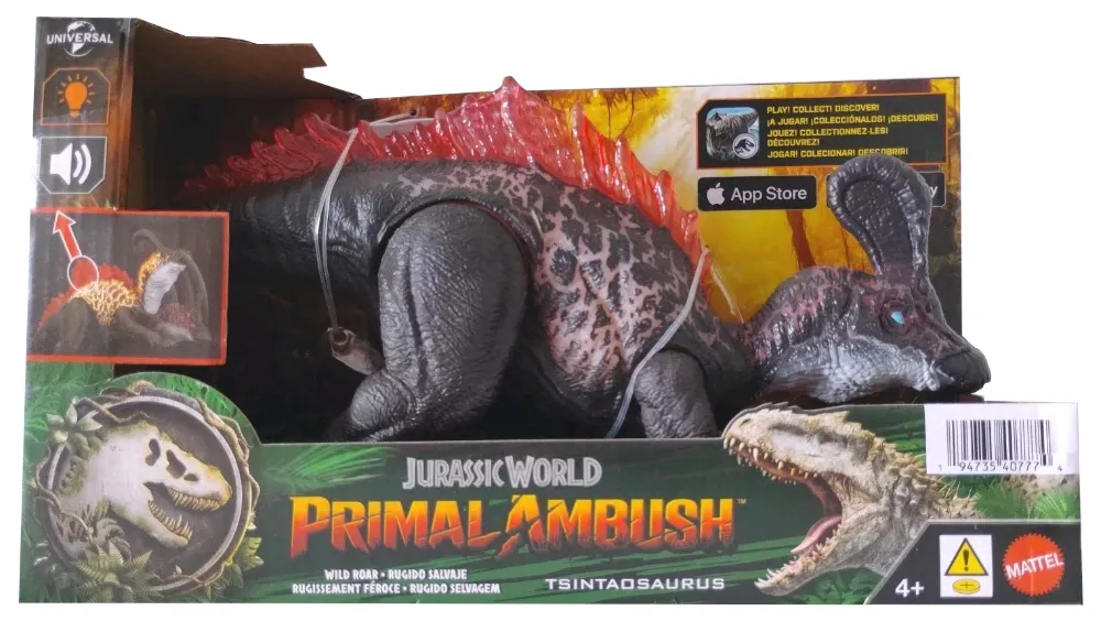 JurassicDNA.com Jurassic World Primal Ambush Tsintaosaurus Wild Roar Box