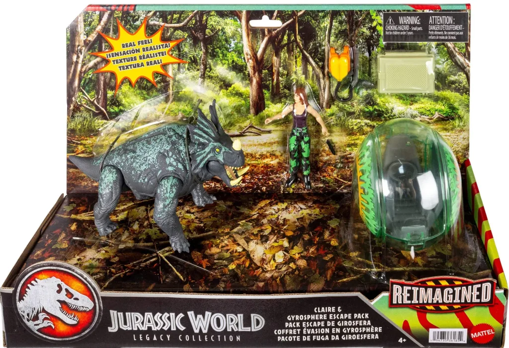 JurassicDNA.com Jurassic World Survival Estemmenosuchus_Clair Gyrosphere Escape Pack Box