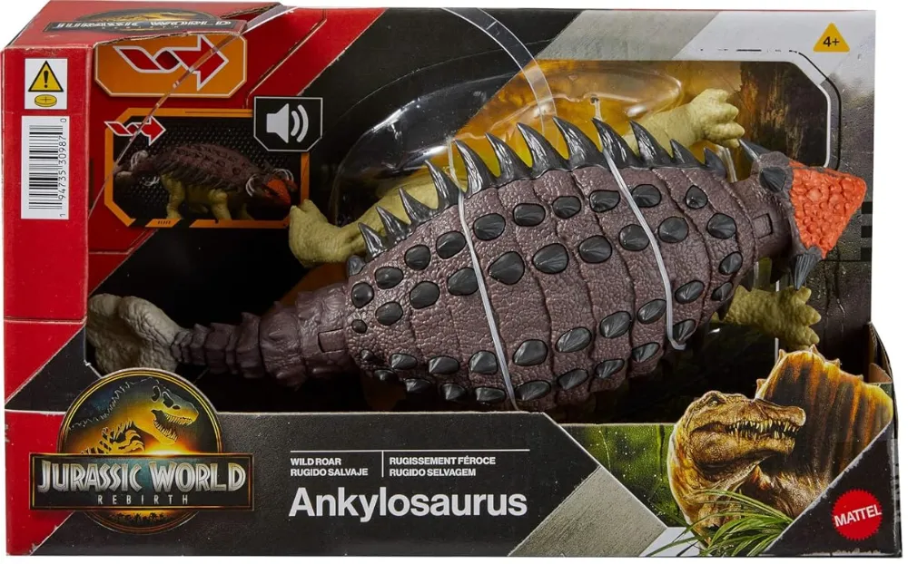 Jurassic World Rebirth Ankylosaurus Wild Roar