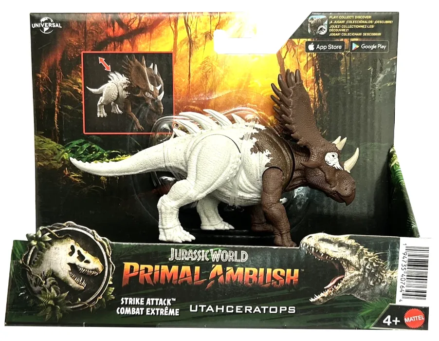 Jurassic World Primal Ambush Utahceratops Strike Attack box